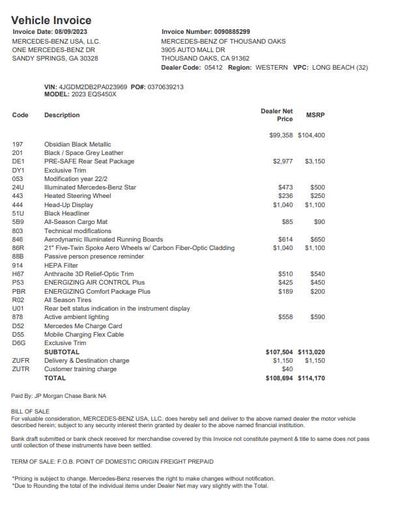 2023 Mercedes-Benz EQS 450+ EQS 450+