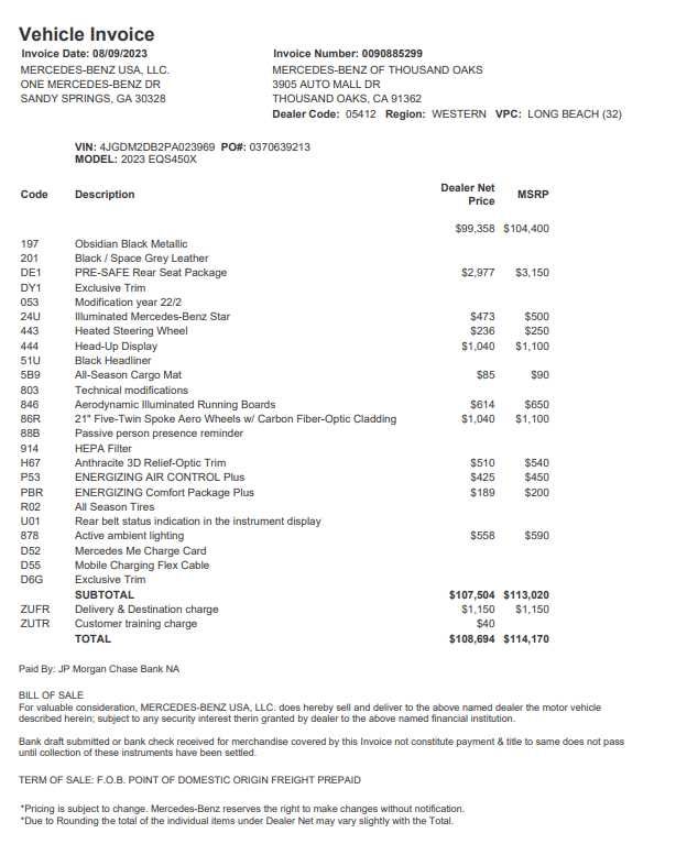 2023 Mercedes-Benz EQS 450+ EQS 450+