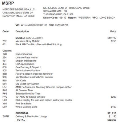 2025 Mercedes-Benz GLB AMG® GLB 35