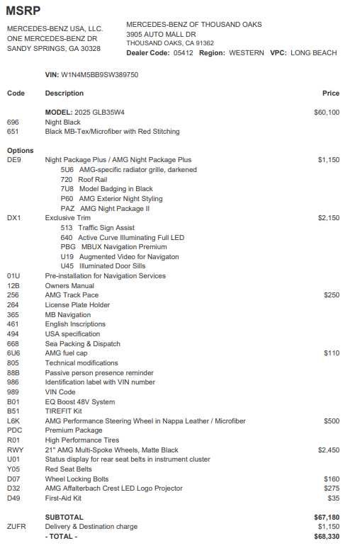 2025 Mercedes-Benz GLB AMG® GLB 35