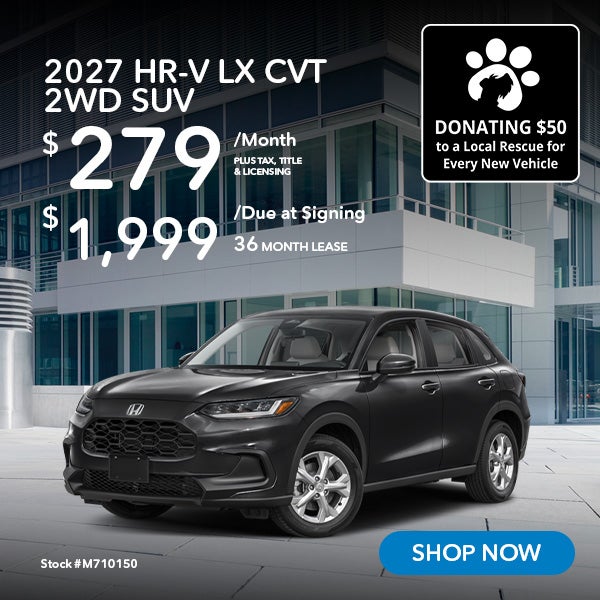 2027 Honda HR-V LX Lease from $279/mo, $1,999 due at signing