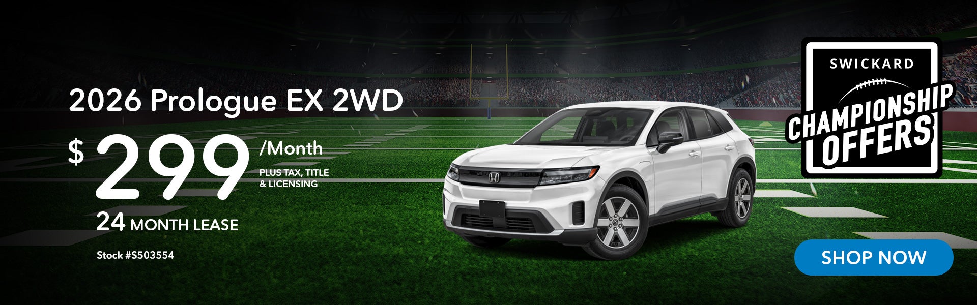 2026 Honda Prologue EX Lease for $299 per month for 24 month