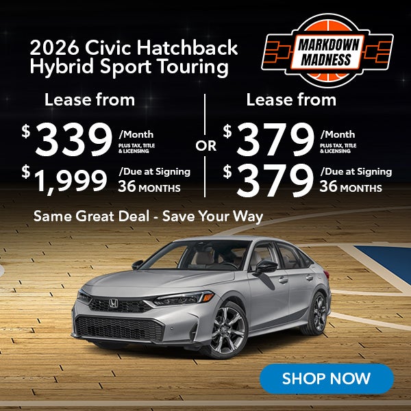 2026 Civic Hatchback Hybrid Sport Touring Same Great Deal - 