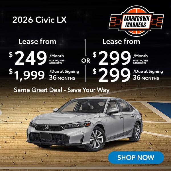 2026 Civic LX Same Great Deal - Save Your Way