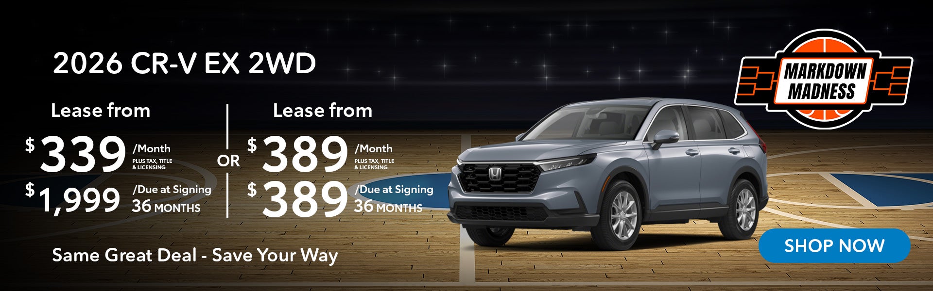 2026 CR-V EX 2WD Same Great Deal - Save Your Way
