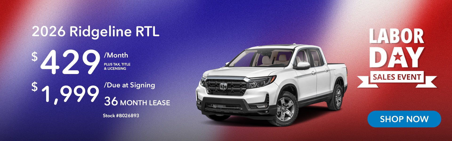 2026 Honda Ridgeline RTL